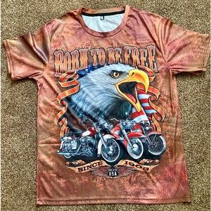 Eagle New Shirts  Born to be Free and We the People Colorful shirts Medium